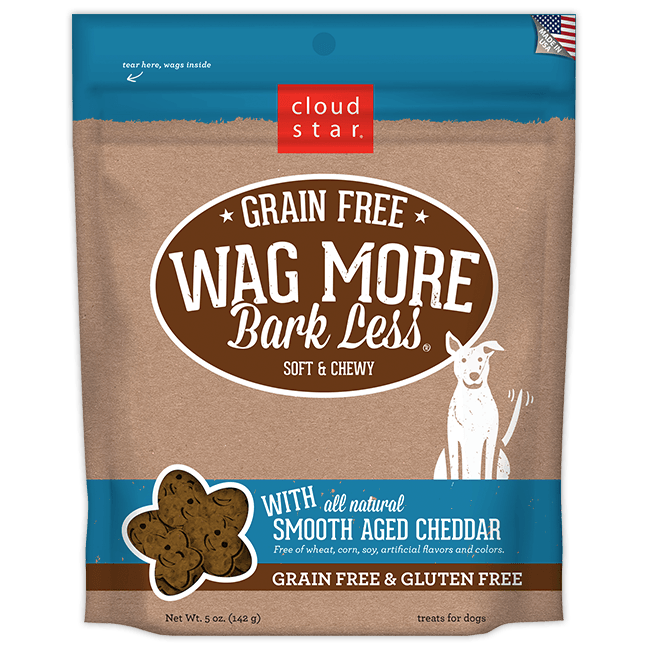 Cloud Star Wag More Bark Less Soft & Chewy Grain Free: Smooth Aged Cheddar