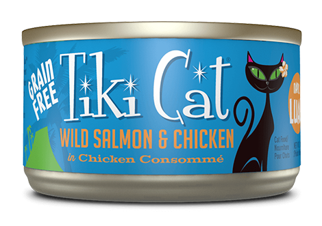 Tiki Cat Napili Luau Wild Salmon and Chicken in Chicken Consomme