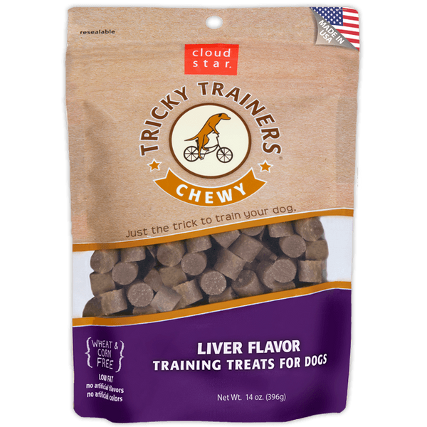 Cloud Star Chewy Tricky Trainers Dog Treats: Liver