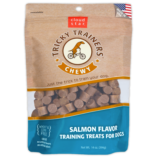 Cloud Star Chewy Tricky Trainers Dog Treats Salmon Furry