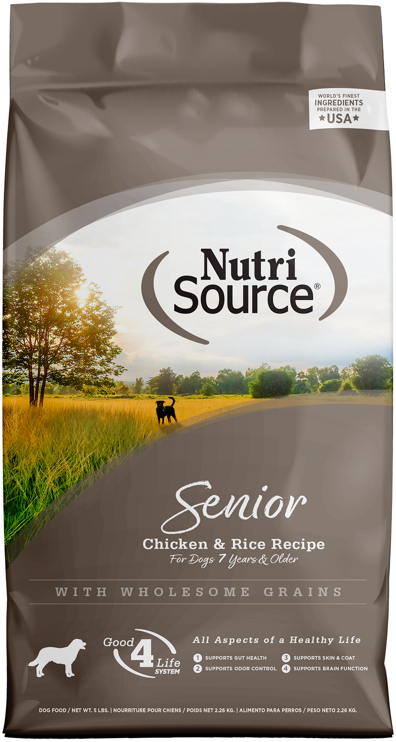 Nutrisource senior grain top free dog food